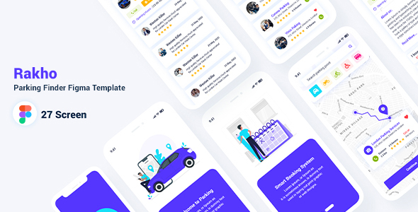 Rakho – Parking Finder Figma Template