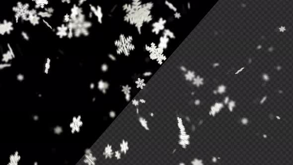 3D Flying Snowflakes In 4K alt