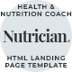 Nutrician - Health and Nutrition Coach Feminine HTML Landing Page Template - ThemeForest Item for Sale