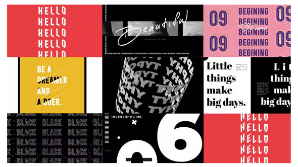 Abstract Typography titles alt