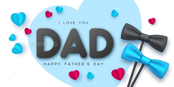 Happy Fathers Day Typographic Design