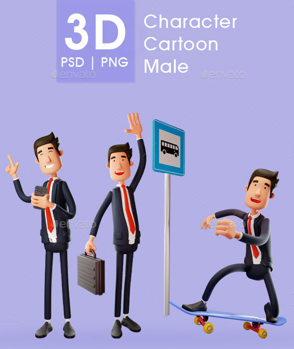 Businessman - 3D Male Cartoon Design