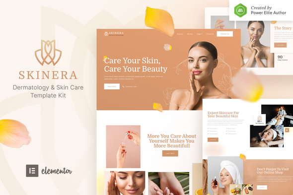 Skinera – Dermatology and Skincare Elementor Template Kit