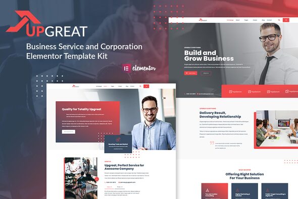 Upgreat - Business Service Corporate Elementor Template Kit