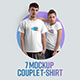 7 Mockups Couple T-Shirt - GraphicRiver Item for Sale