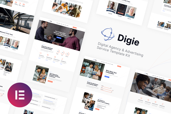 Introducing Digie | The Ultimate Digital Agency & Advertising Service Elementor Template Kit