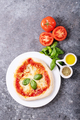 Homemade pizza margherita with mozzerala cheese - PhotoDune Item for Sale