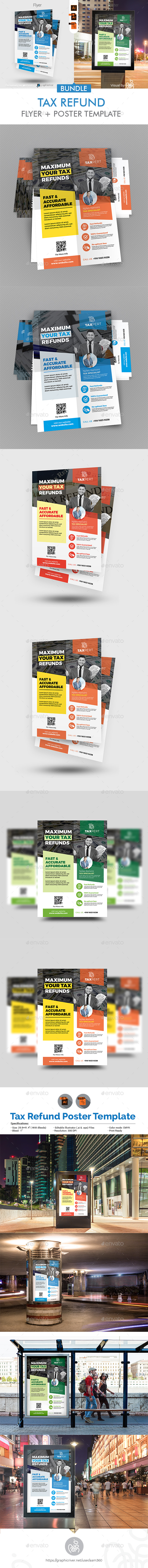 Tax & Consulting Services Flyer + Poster Bundle