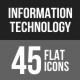 Information Technology Flat Long Shadow Icons - GraphicRiver Item for Sale
