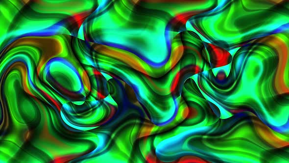 Animated Green Color Motion Graphics Liquid Waves Background