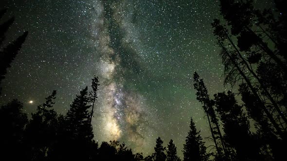 Time lapse of the Milky Way moving through the sky