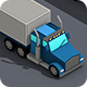 Low Poly Truck Pack 03 Isometric Icon - 3DOcean Item for Sale