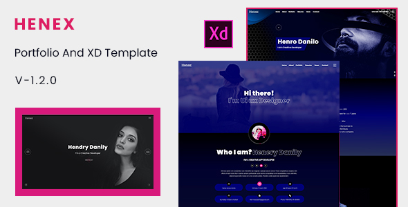 Henex - Minimal Personal Portfolio XD Template
