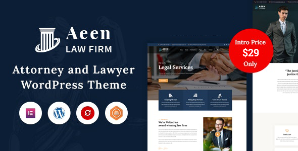 Aeen - Attorney and Lawyer WordPress Theme / Themeforest