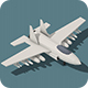 Low Poly Military Air Force Isometric Icon - 3DOcean Item for Sale