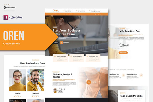 Oren - Creative Business Elementor Template Kit