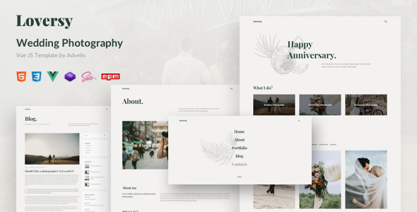 Loversy - Wedding Photography Vue JS Template