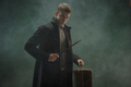 Young man in art action isolated on dark green background. Retro style, comparison of eras concept - PhotoDune Item for Sale