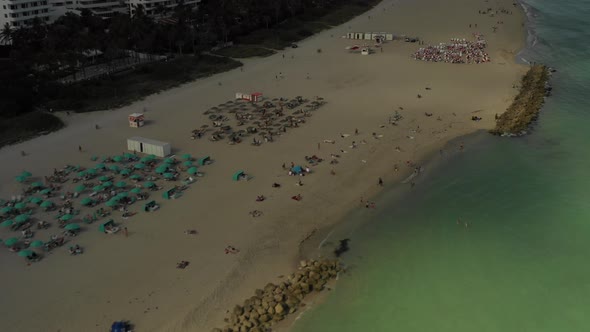 Epic Miami Beach drone footage shoreline