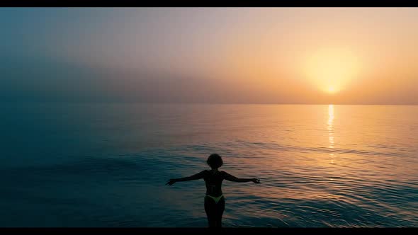 La Chica de Ipanema  Cinematic Footage Girl on the Sea of ​​Rio de Janeiro Brasil