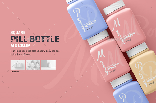 Download Pill Bottle Mockup Graphics Designs Templates