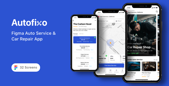 Autofixo - Figma Auto Service & Car Repair App