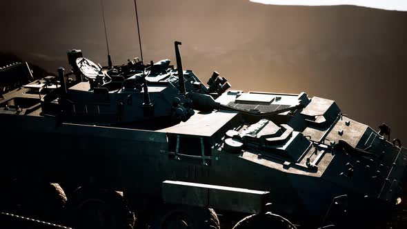 Old Military Vehicle in Afghanistan Mountains