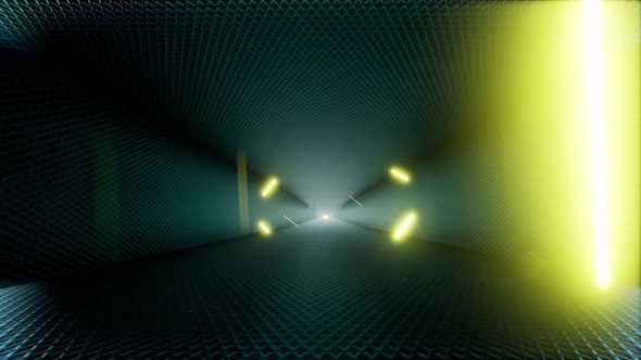 Neon Tunnel Modern Corridor Purple Pink Blue Ultraviolet Neon Line Technology Industrial Background alt