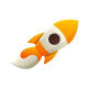 Brush Paint Rocket Logo Template - GraphicRiver Item for Sale