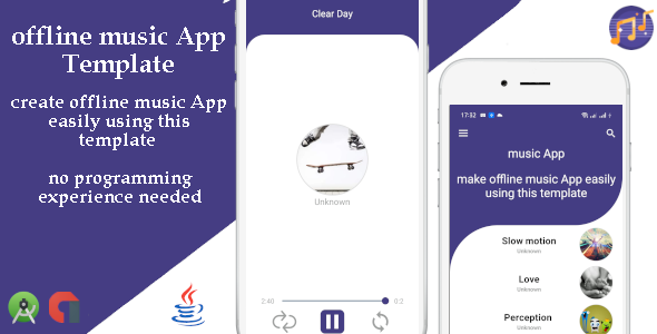 offline music App template with admob.