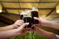 Cheers men hands with glasses of beer - PhotoDune Item for Sale