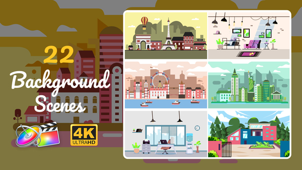 22 Background Scenes | Apple Motion & FCPX