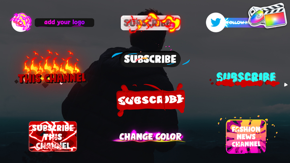 Social Media Subscribe Buttons | FCPX alt