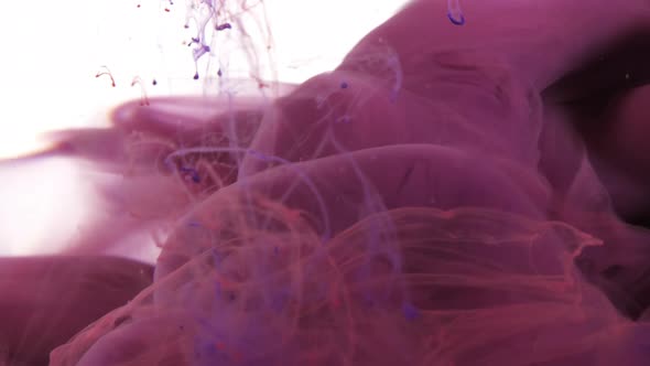 Red and purple colors ink cloud