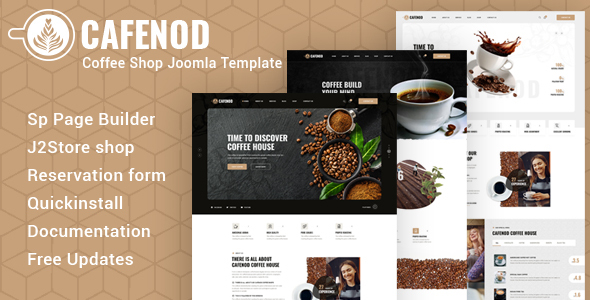Cafenod – Joomla 5 Restaurant & Coffee Shop Drag & Drop Template