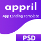 Appril - app landing PSD Template - ThemeForest Item for Sale