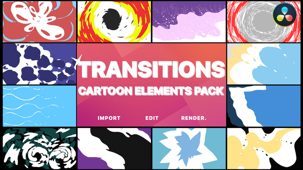 Cartoon Transitions | DaVinci Resolve