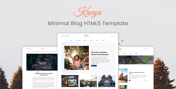 Kavya - Clean Minimal HTML Blog Template