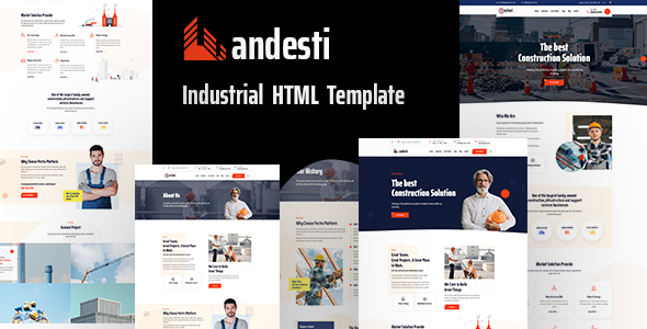 Andesti –産業用HTMLテンプレート / Themeforest, Site templates, Corporate, Business