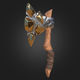 Stylized Melee Weapon Axe with Golden Crystals PBR Low-poly - 3DOcean Item for Sale