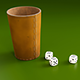 dice with leather cup - 3DOcean Item for Sale