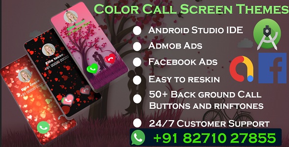 Color Call Screen Themes With Facebook & Admob Ads