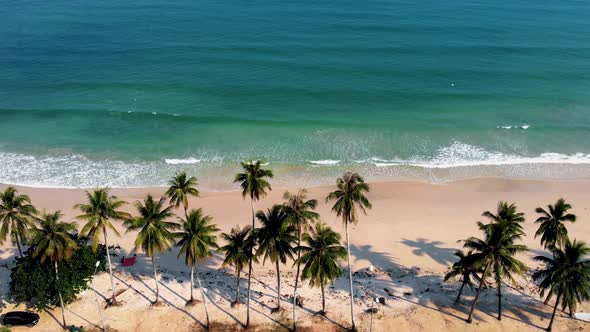 Thailand Chumpon Province White Tropical Beach with Palm Trees Wua Laen Beach Chumphon Area Thailand