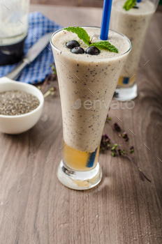 Blueberries milk shake