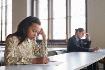 Young woman taking test in school / Photodune, Misc