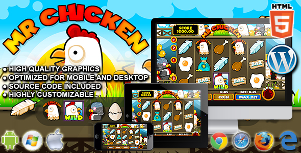 Slot Machine Mr Chicken - HTML5 Casino Game