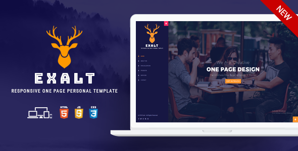 Exalt - Responsive HTML5 One Page Template