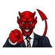 Devil Evil Businessman in Suit Pointing - GraphicRiver Item for Sale