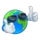 Earth Globe Shades Sunglasses Cartoon World Mascot - GraphicRiver Item for Sale