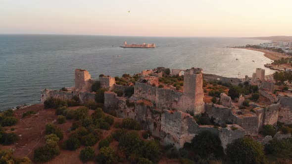 Kizkalesi Ancient Ruins On Mediterranean Coast
